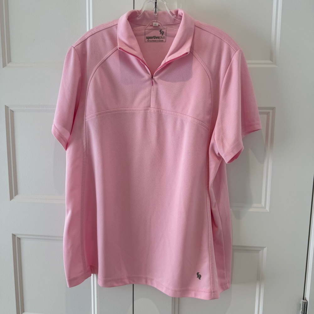 SPORTIVE PLUS Pink Polo Shirt - SIZE 1X